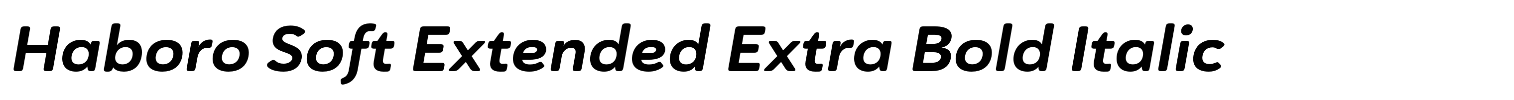 Haboro Soft Extended Extra Bold Italic